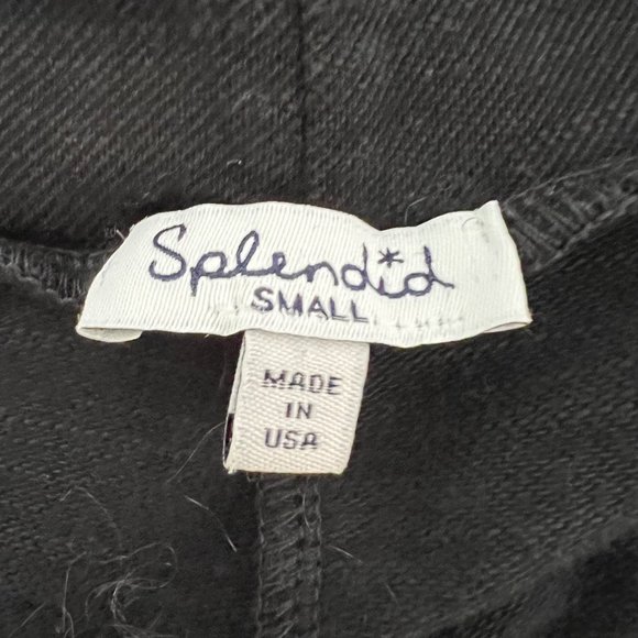 Splendid Womens Black Pencil Skirt Slub French Terry Foldover Waist size Small - Picture 9 of 12